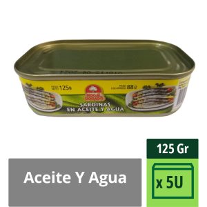 Sardina Nogal Dorado En Aceite Y Agua X 125 Gr