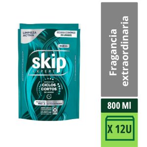 Jabón Líquido Skip Expert Limpieza Activa Fragancia Extraordinaria Doy Pack X 800 Ml