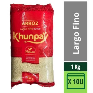Arroz Khunpay Largo Fino 00000 X 1 Kg (Paquete Rojo)