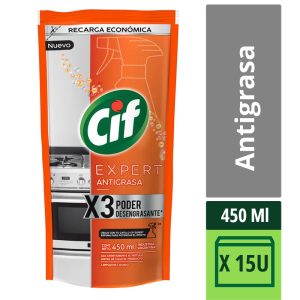 Limpiador Cif Antigrasa Expert Doy Pack X 450 Gr