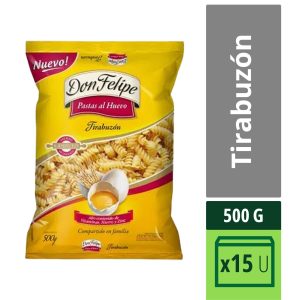 Fideos Don Felipe Tirabuzón Al Huevo X 500 G